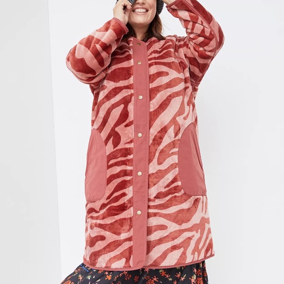 NWT Anthropologie Margot Reversible Sherpa Coat Size S Small - Picture 6 of 8